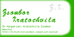 zsombor kratochvila business card